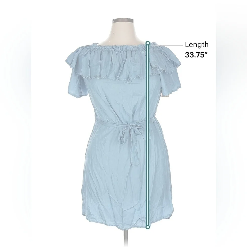 Rachel Rachel Roy Off-The-Shoulder Chambray Dress – XL – NWT – $102 Retail